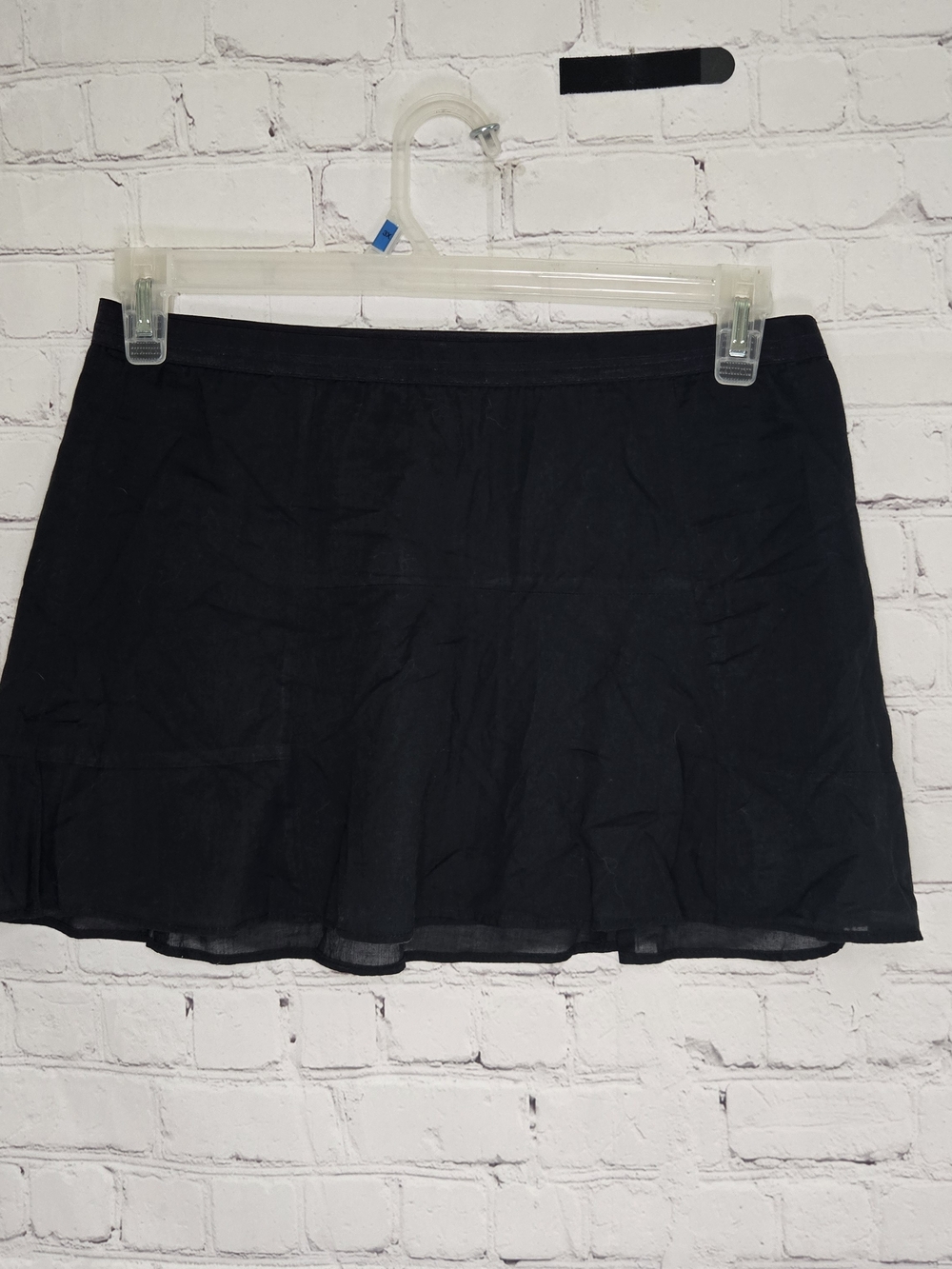 American Eagle Y2k black cotton gauze Micro mini skirt sz 2 Goth Grunge Cottage